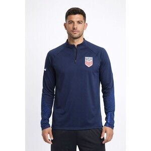 Nike USA Soccer 2022-23 Strike Drill Top 1/4 Zip USMNT Navy Blue - Men’s Small
